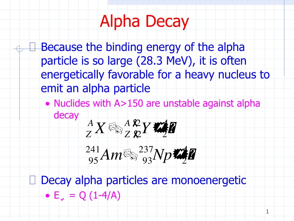 alpha decay