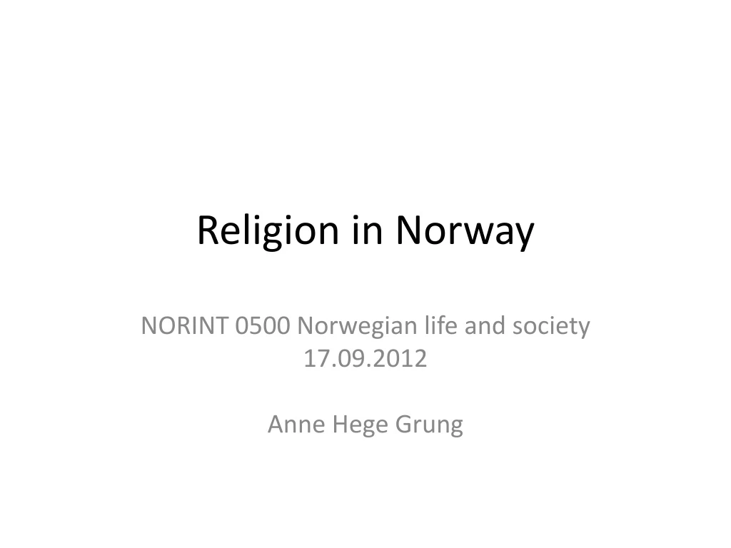 religion in norway