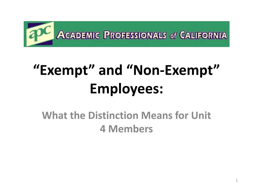 exempt and non exempt employees