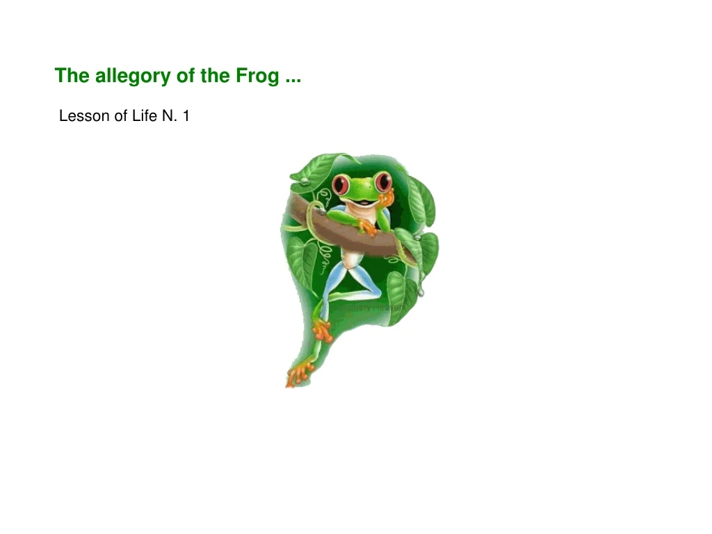 the allegory of the frog lesson of life n 1