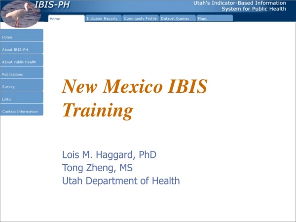New Mexico IBIS Training