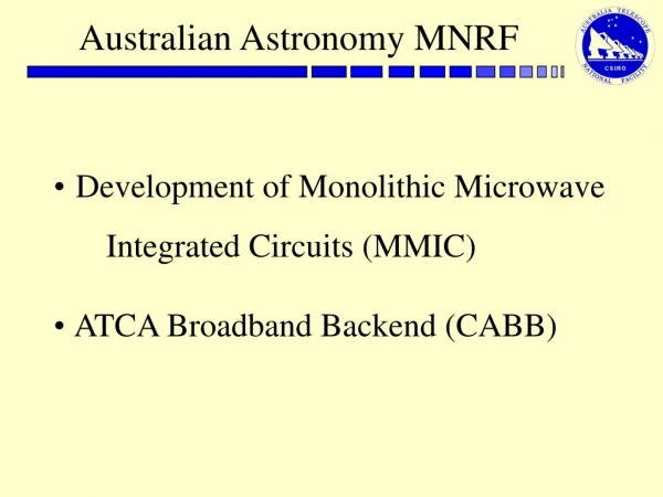Australian Astronomy MNRF
