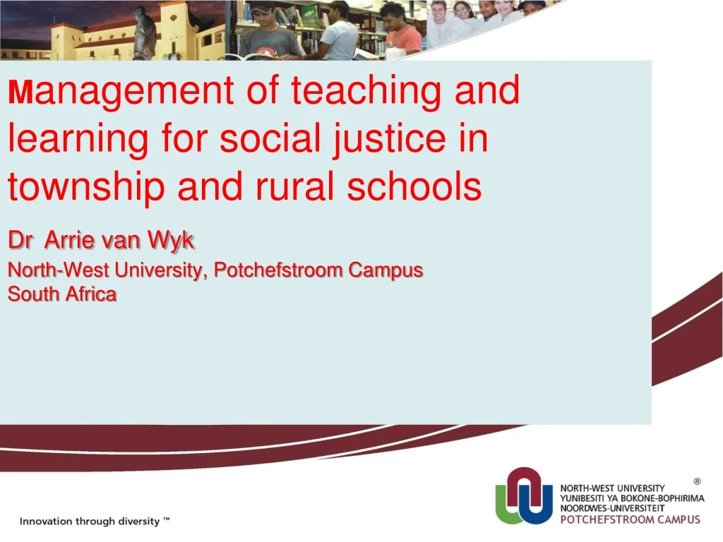 m anagement of teaching and learning for social