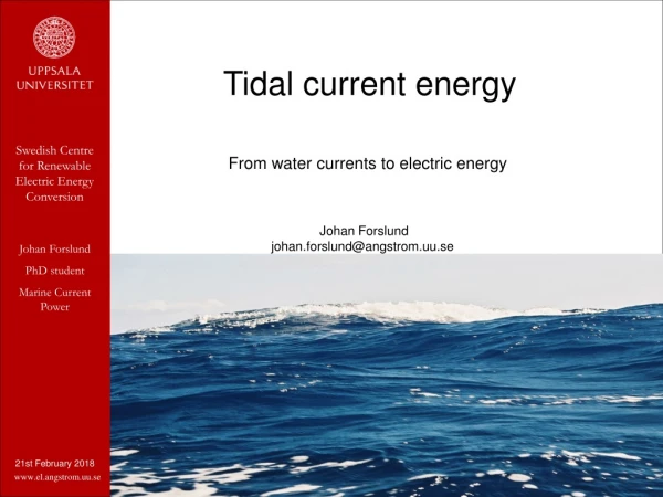 Tidal current energy