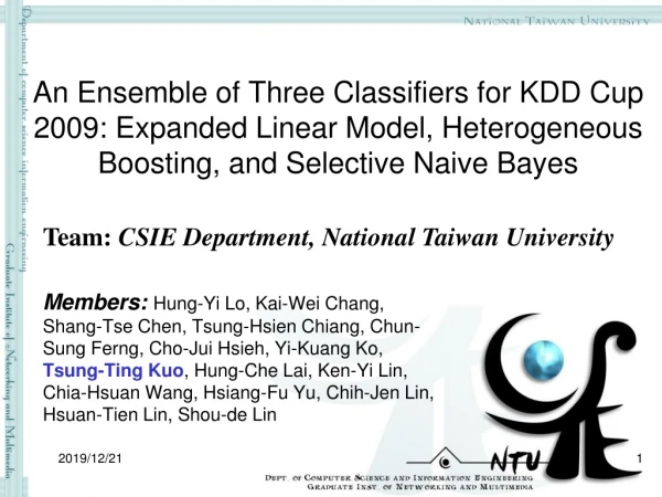 Team:  CSIE Department, National Taiwan University