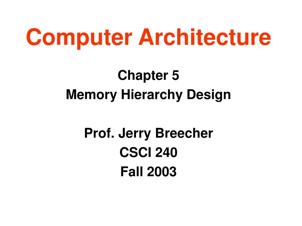 computer architecture