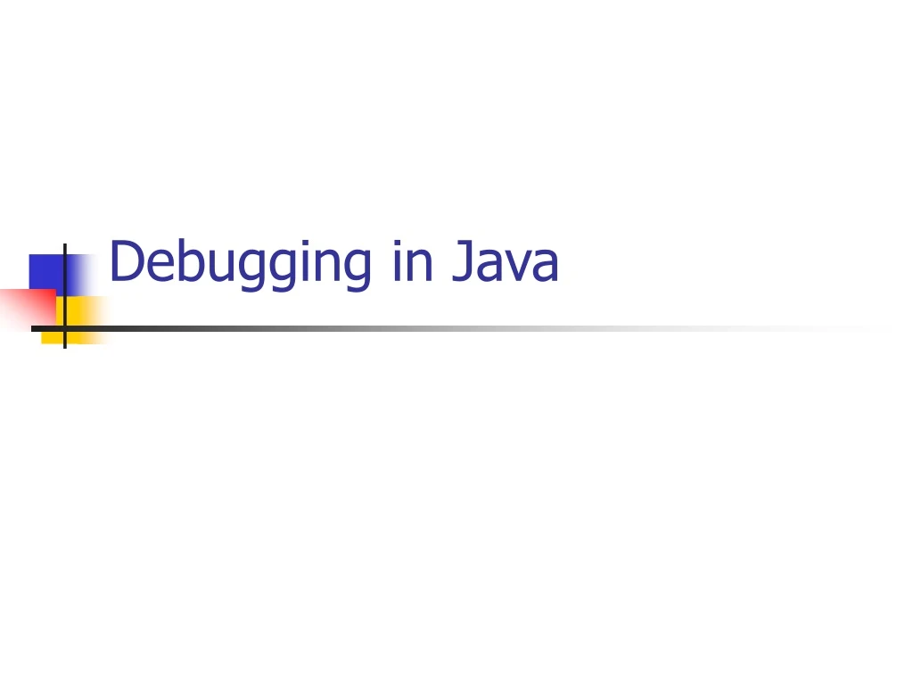 debugging in java