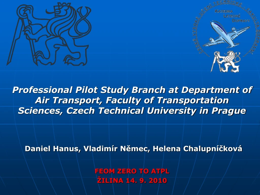 professional pilot study branch at department