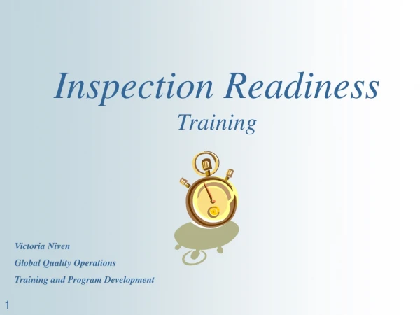 Inspection Readiness Training