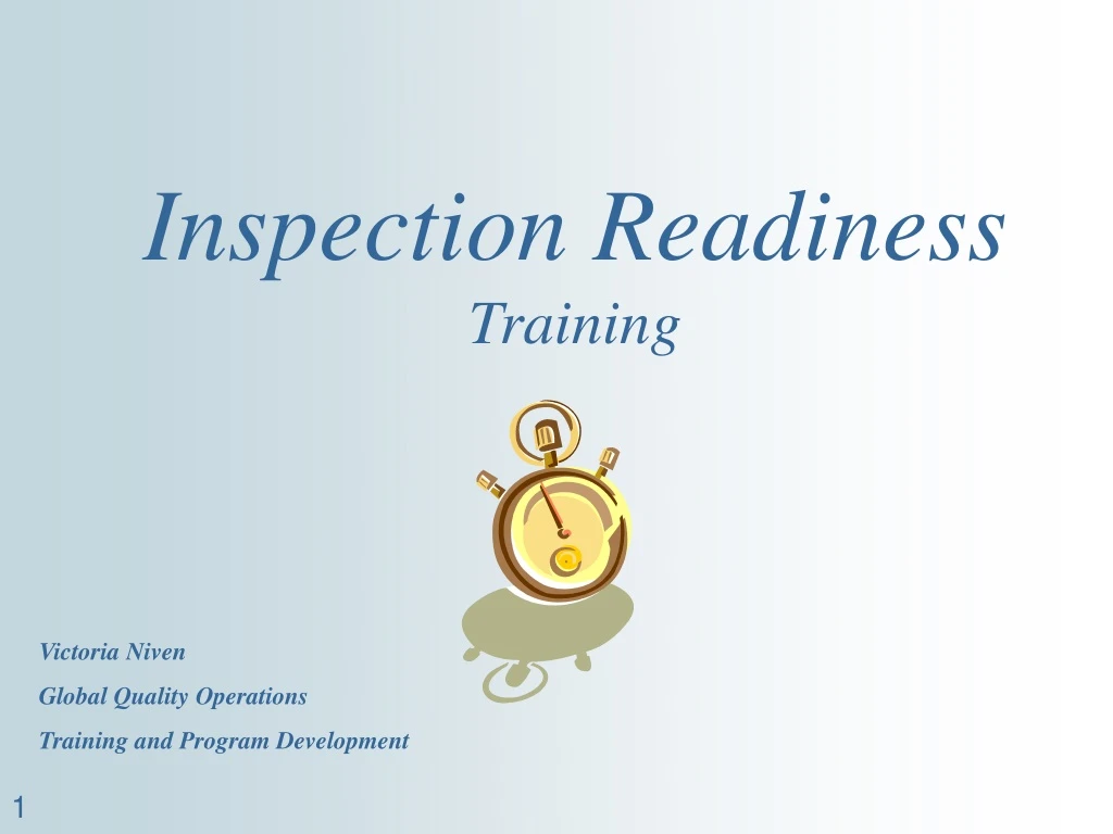 inspection readiness training