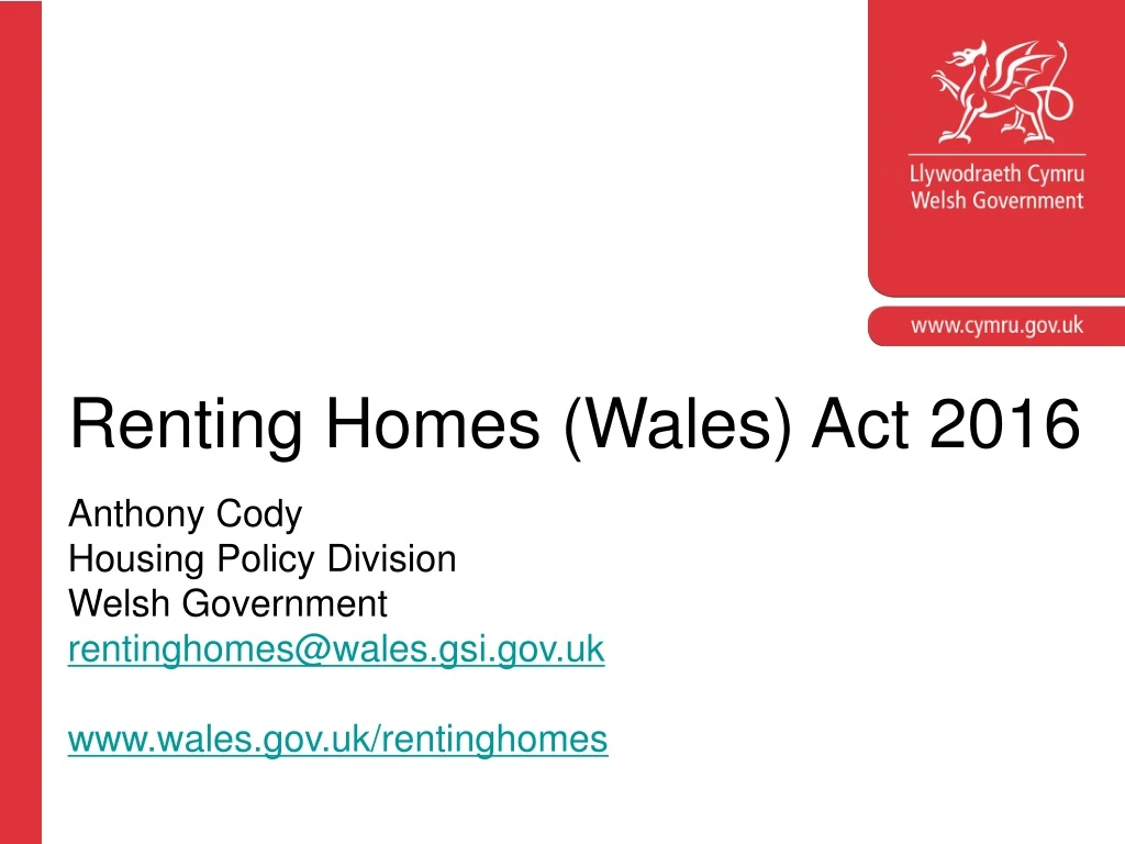 renting homes wales act 2016