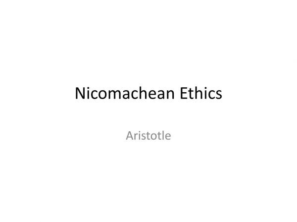 Nicomachean Ethics