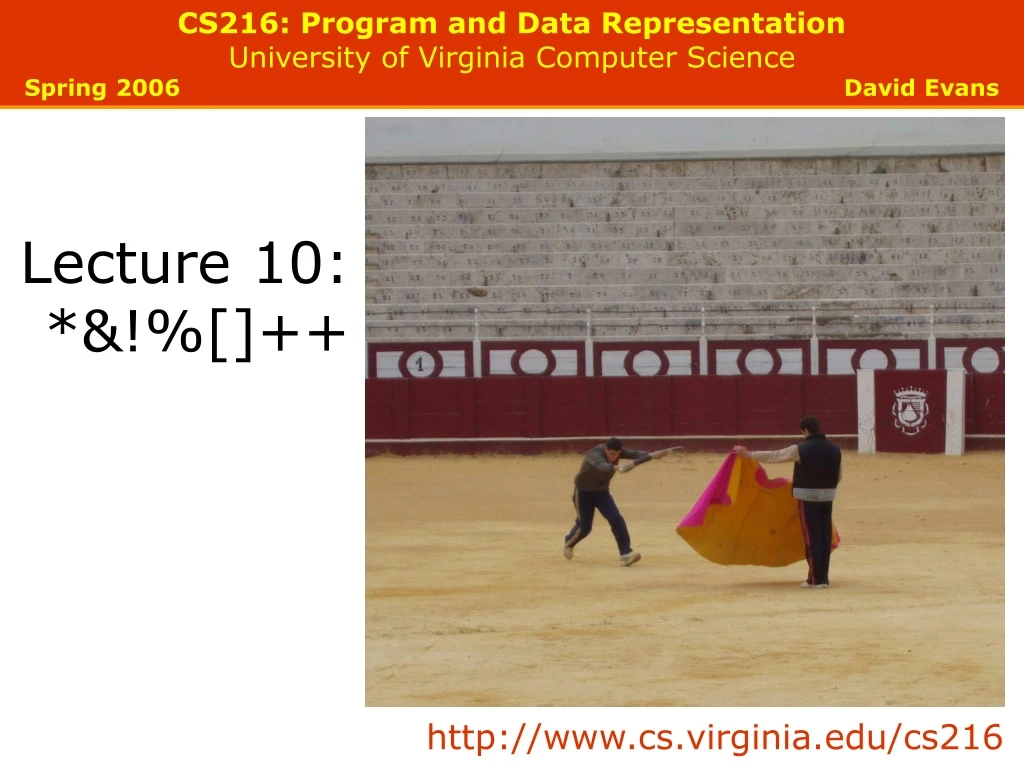 cs216 program and data representation university