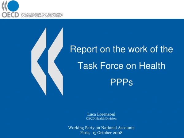 Report on the work of the Task Force on Health PPPs