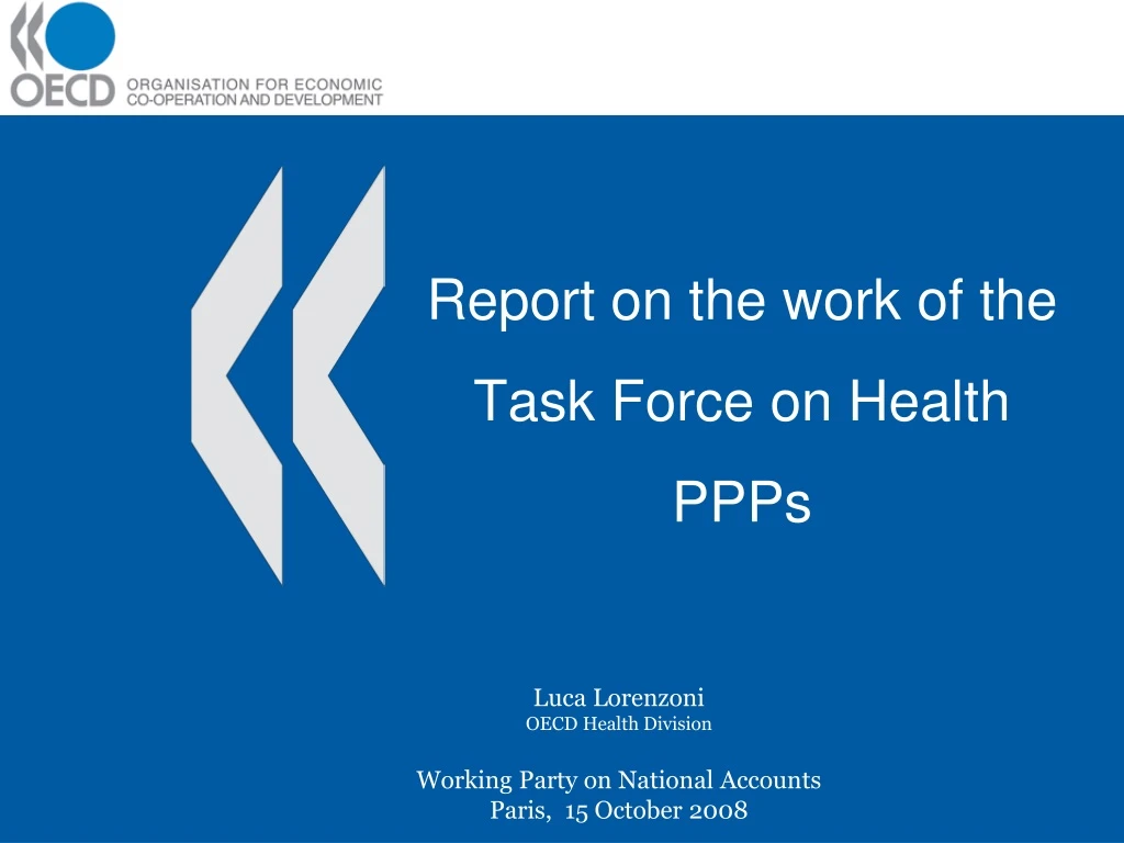 report on the work of the task force on health ppps