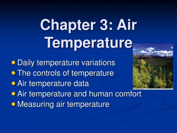 Chapter 3: Air Temperature