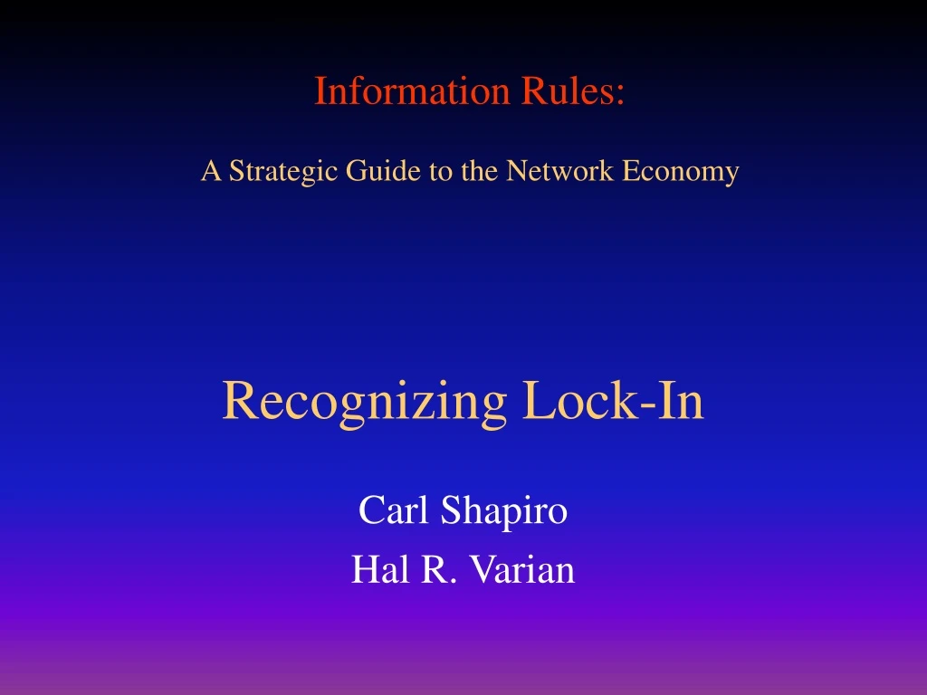 recognizing lock in