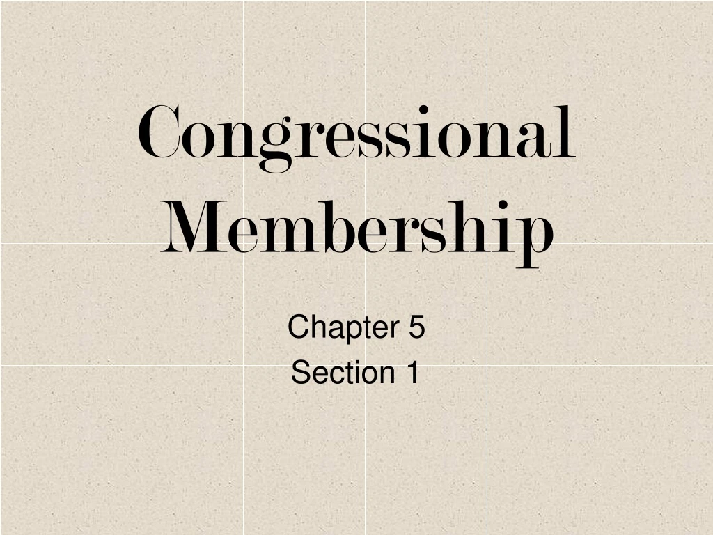 congressional membership