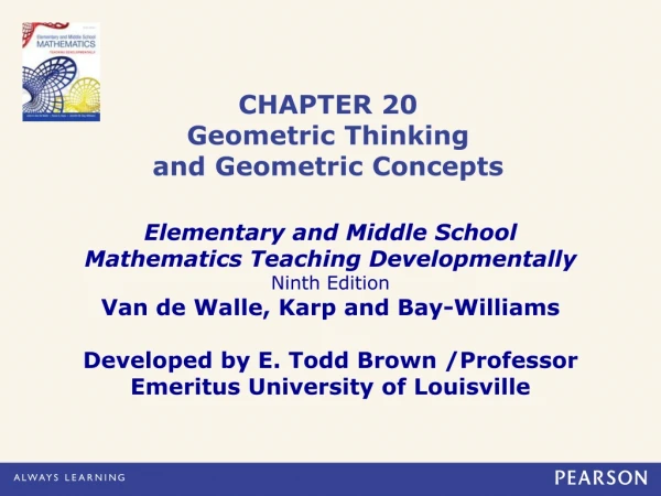 CHAPTER 20  Geometric Thinking  and Geometric Concepts