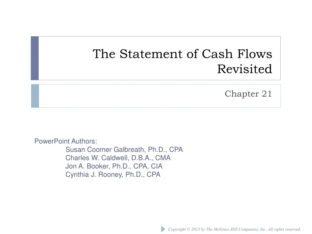 the statement of cash flows revisited