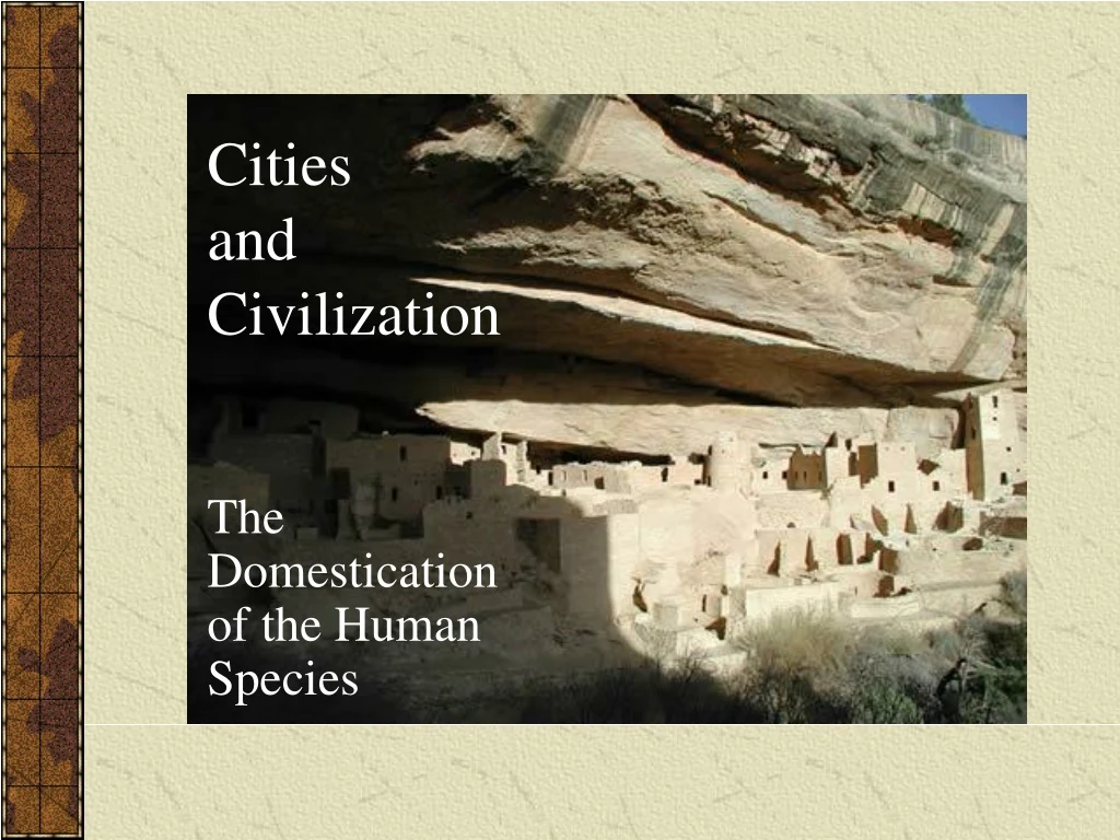 cities and civilization