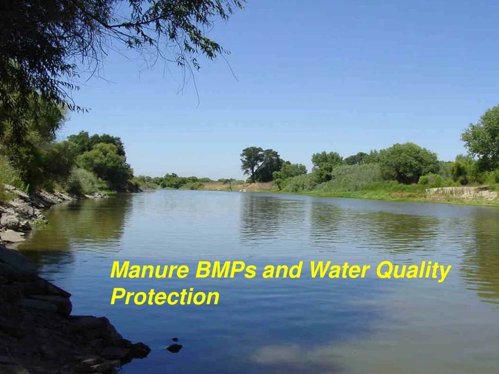 manure bmps and water quality protection