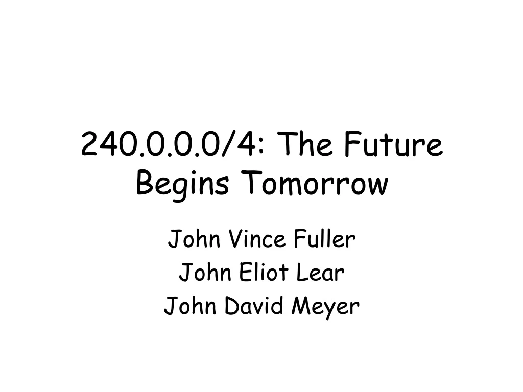 240 0 0 0 4 the future begins tomorrow