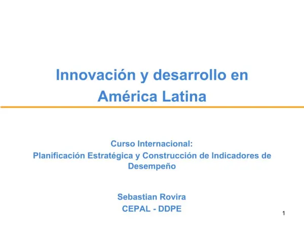 Innovaci n y desarrollo en Am rica Latina