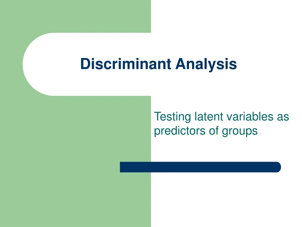 discriminant analysis