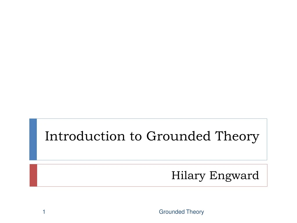 introduction to grounded theory