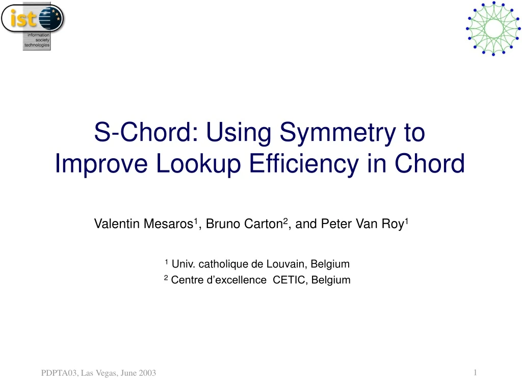 s chord using symmetry to improve lookup