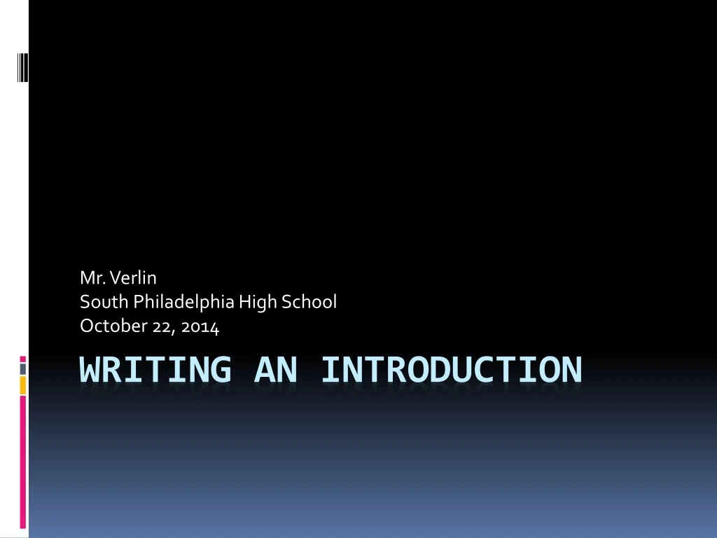 mr verlin south philadelphia high school october 22 2014