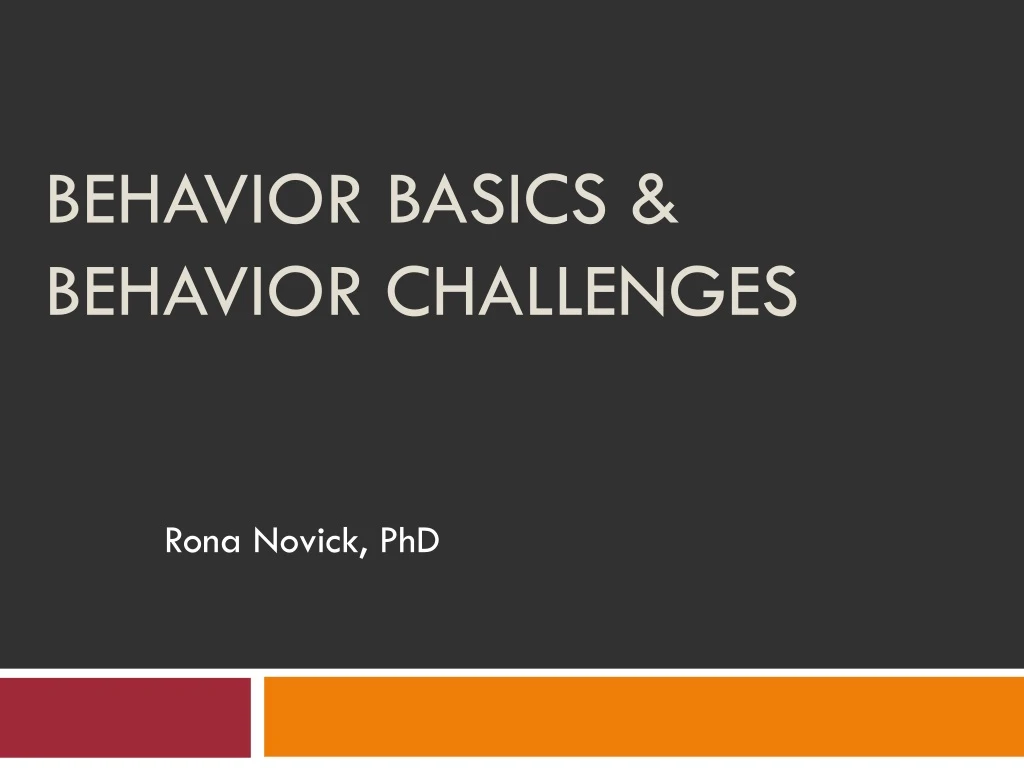 behavior basics behavior challenges