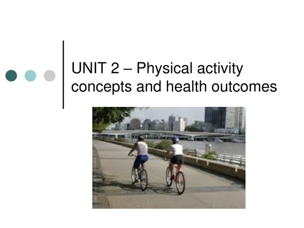 UNIT 2 – Physical activity concepts and health outcomes