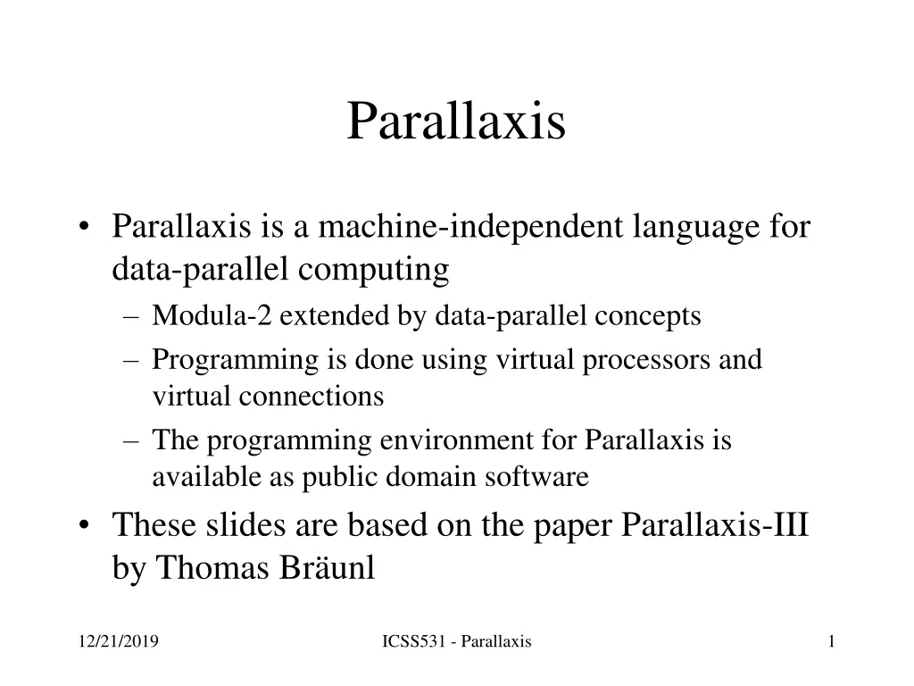 parallaxis