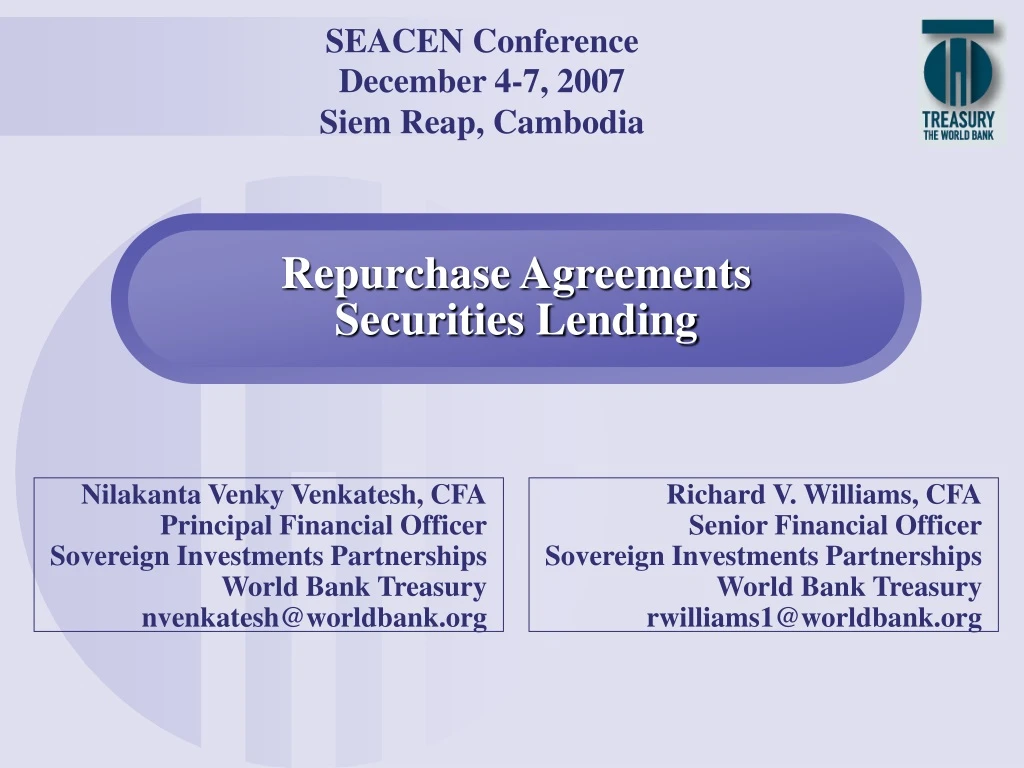 repurchase agreements securities lending