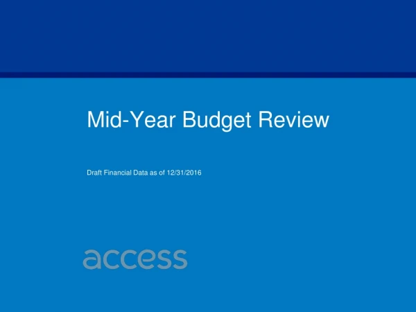 Mid-Year Budget Review