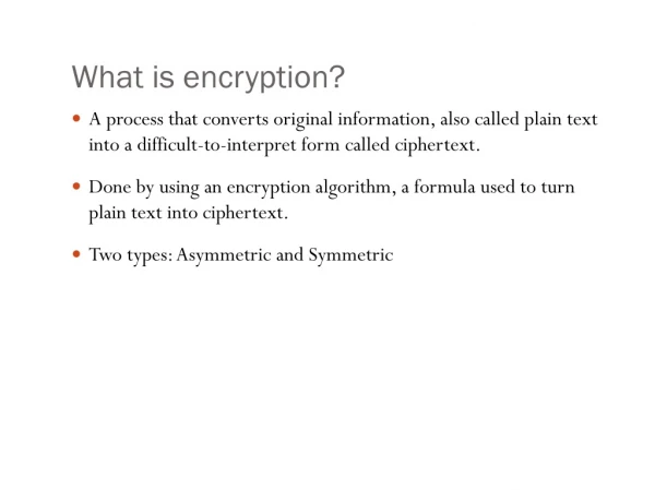 What is encryption?