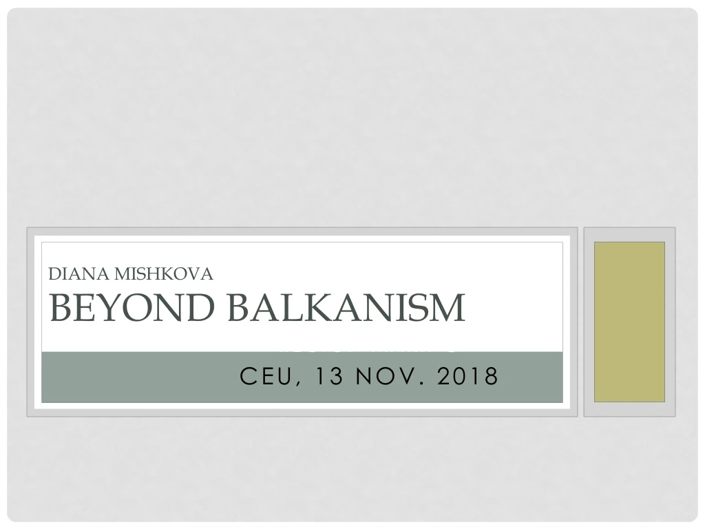 diana mishkova beyond balkanism