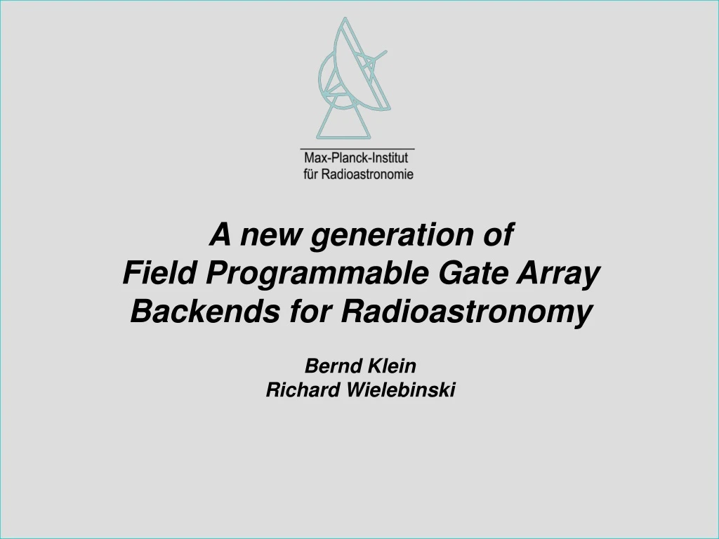 a new generation of field programmable gate array