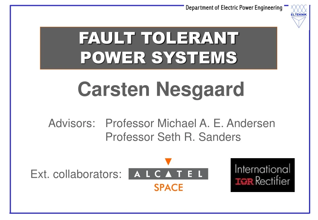 fault tolerant power systems