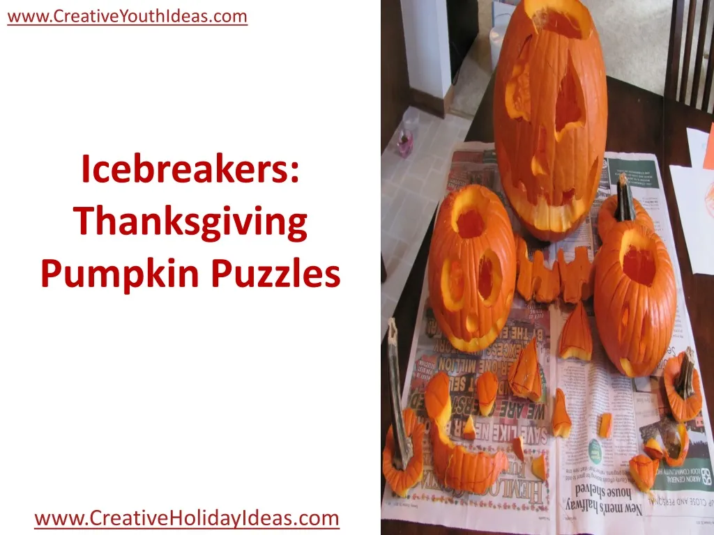 icebreakers thanksgiving pumpkin puzzles