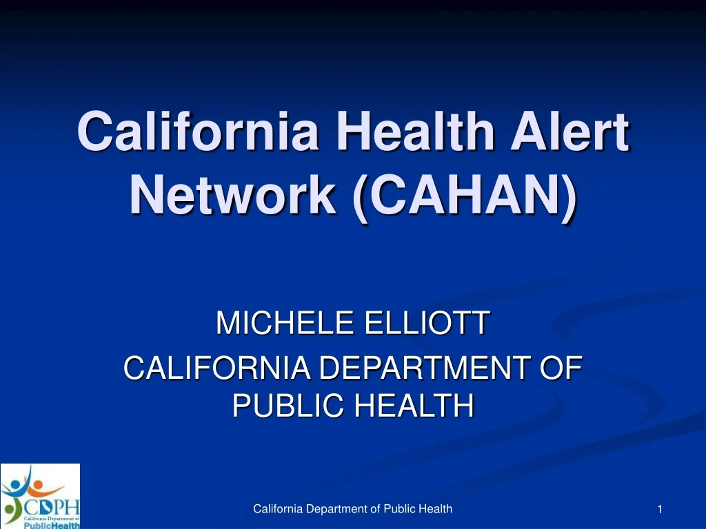 california health alert network cahan