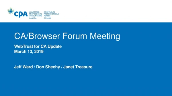 CA/Browser Forum Meeting