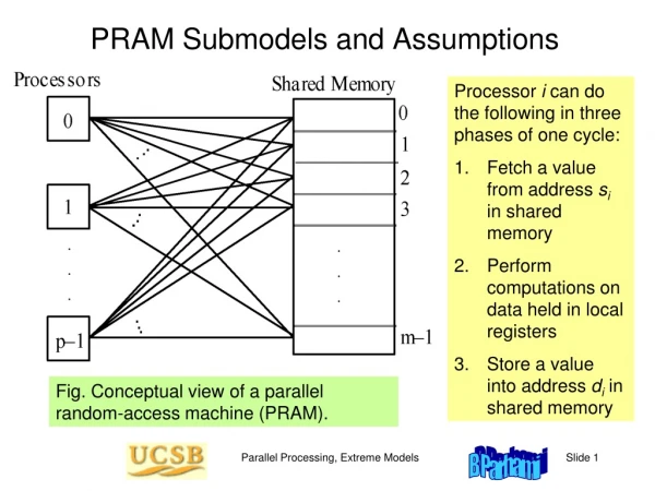 PRAM Submodels and Assumptions