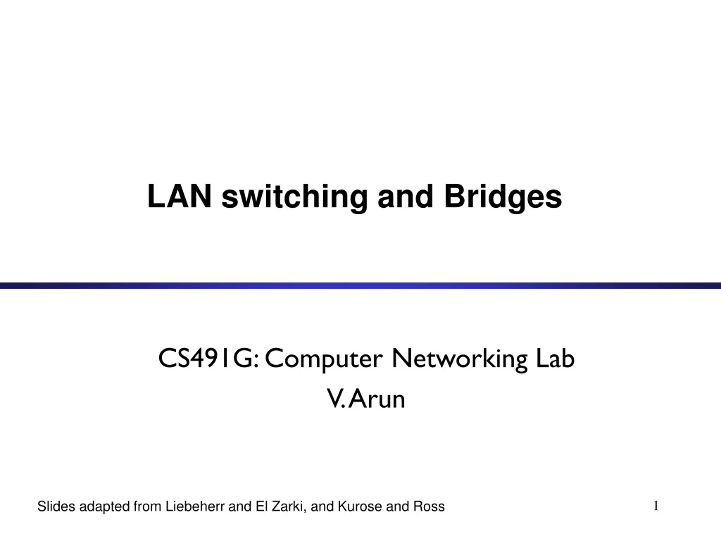 lan switching and bridges