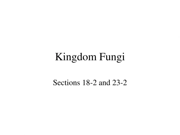 Kingdom Fungi