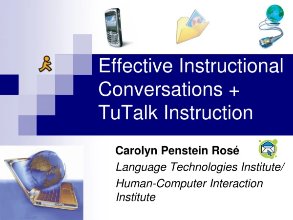 Effective Instructional Conversations + TuTalk Instruction