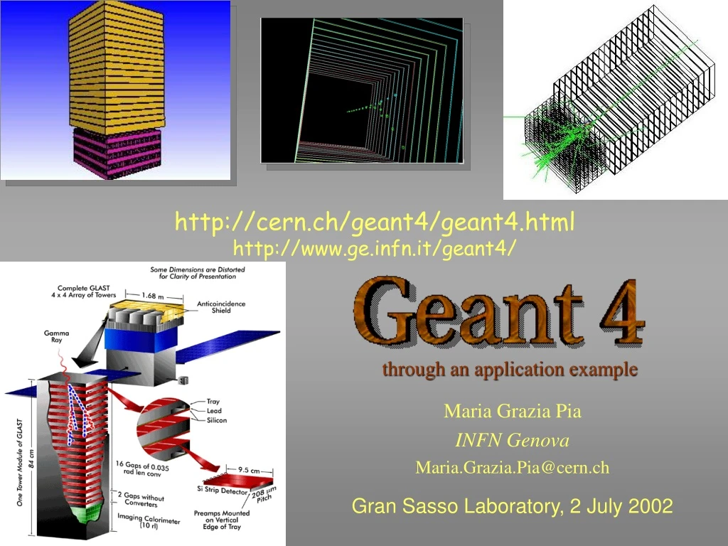 http cern ch geant4 geant4 html http www ge infn it geant4