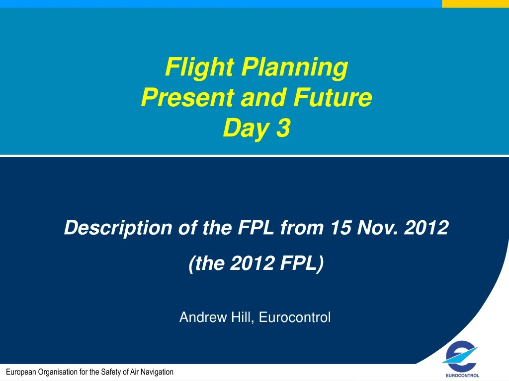 flight planning present and future
